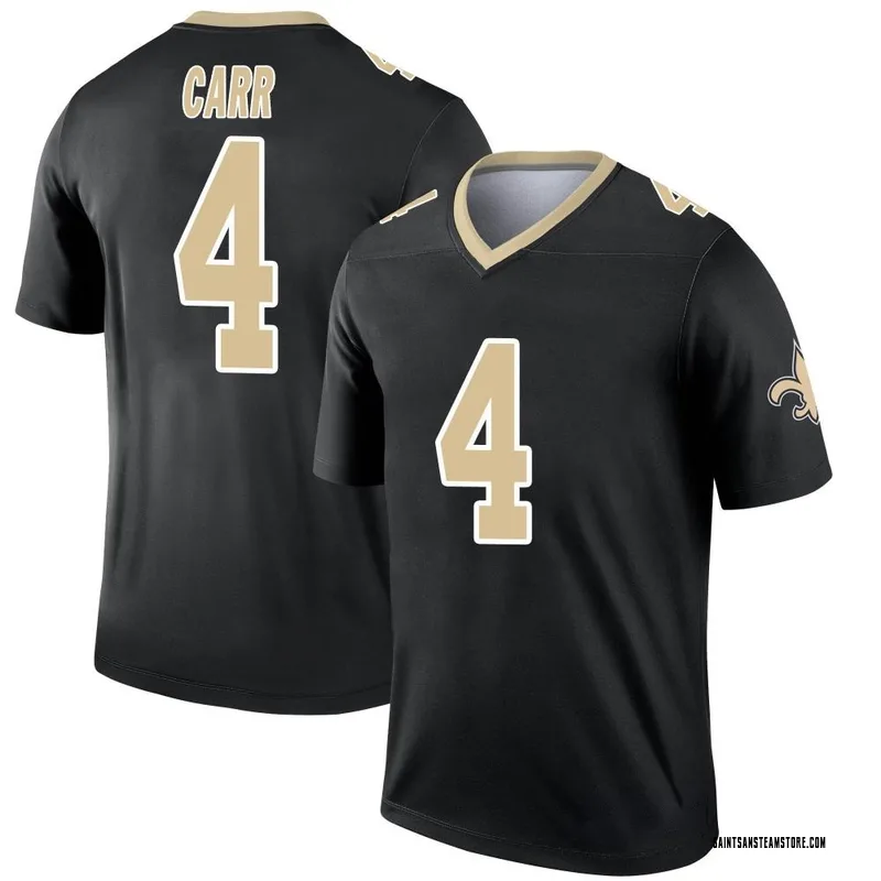 Nike Youth New Orleans Saints Derek Carr #4 Black Game Jersey