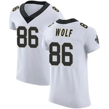 Men's Nike New Orleans Saints Ethan Wolf White Vapor Untouchable Jersey - Elite