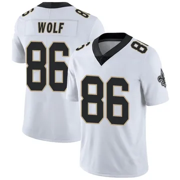 Men's Nike New Orleans Saints Ethan Wolf White Vapor Untouchable Jersey - Limited