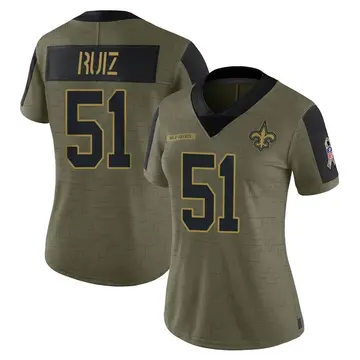 Nike New Orleans Saints No51 Cesar Ruiz Camo Youth Stitched NFL Limited Rush Realtree Jersey