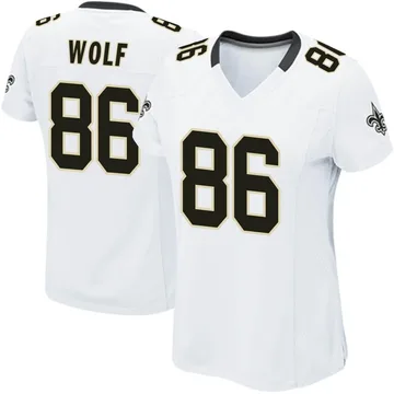 Women's Nike New Orleans Saints Ethan Wolf White Jersey - Game