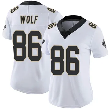 Women's Nike New Orleans Saints Ethan Wolf White Vapor Untouchable Jersey - Limited