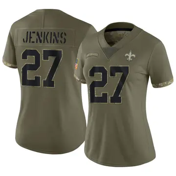 Nike New Orleans Saints No27 Malcolm Jenkins Olive/Gold Youth Stitched NFL Limited 2017 Salute To Service Jersey