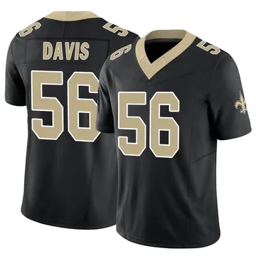 Youth Nike New Orleans Saints Demario Davis Black Vapor F.U.S.E. Jersey - Limited