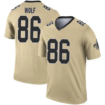 Youth Nike New Orleans Saints Ethan Wolf Gold Inverted Jersey - Legend