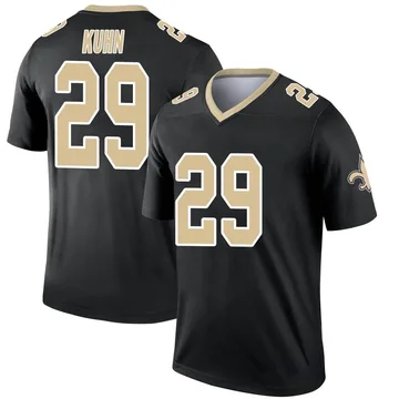 Youth Nike New Orleans Saints John Kuhn Black Jersey - Legend