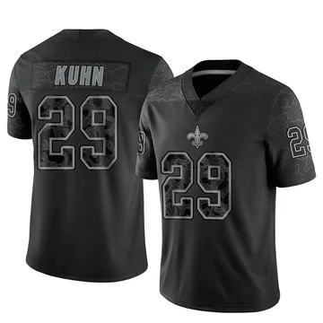 Youth Nike New Orleans Saints John Kuhn Black Reflective Jersey - Limited