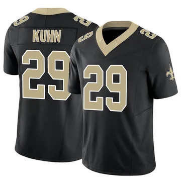 Youth Nike New Orleans Saints John Kuhn Black Vapor F.U.S.E. Jersey - Limited