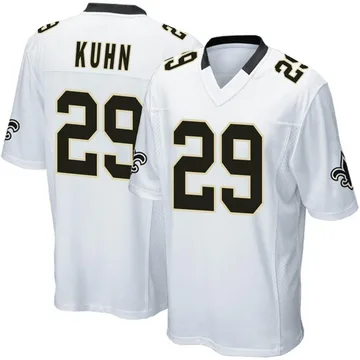 Youth Nike New Orleans Saints John Kuhn White Jersey - Game