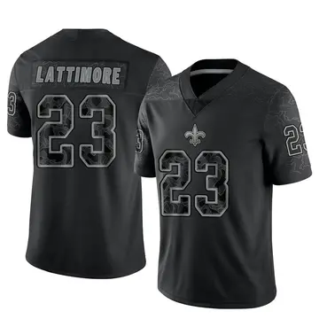 Nike New Orleans Saints No23 Marshon Lattimore Black Team Color Men's Stitched NFL Vapor Untouchable Elite Jersey