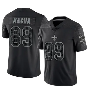 Youth Nike New Orleans Saints Samson Nacua Black Reflective Jersey - Limited